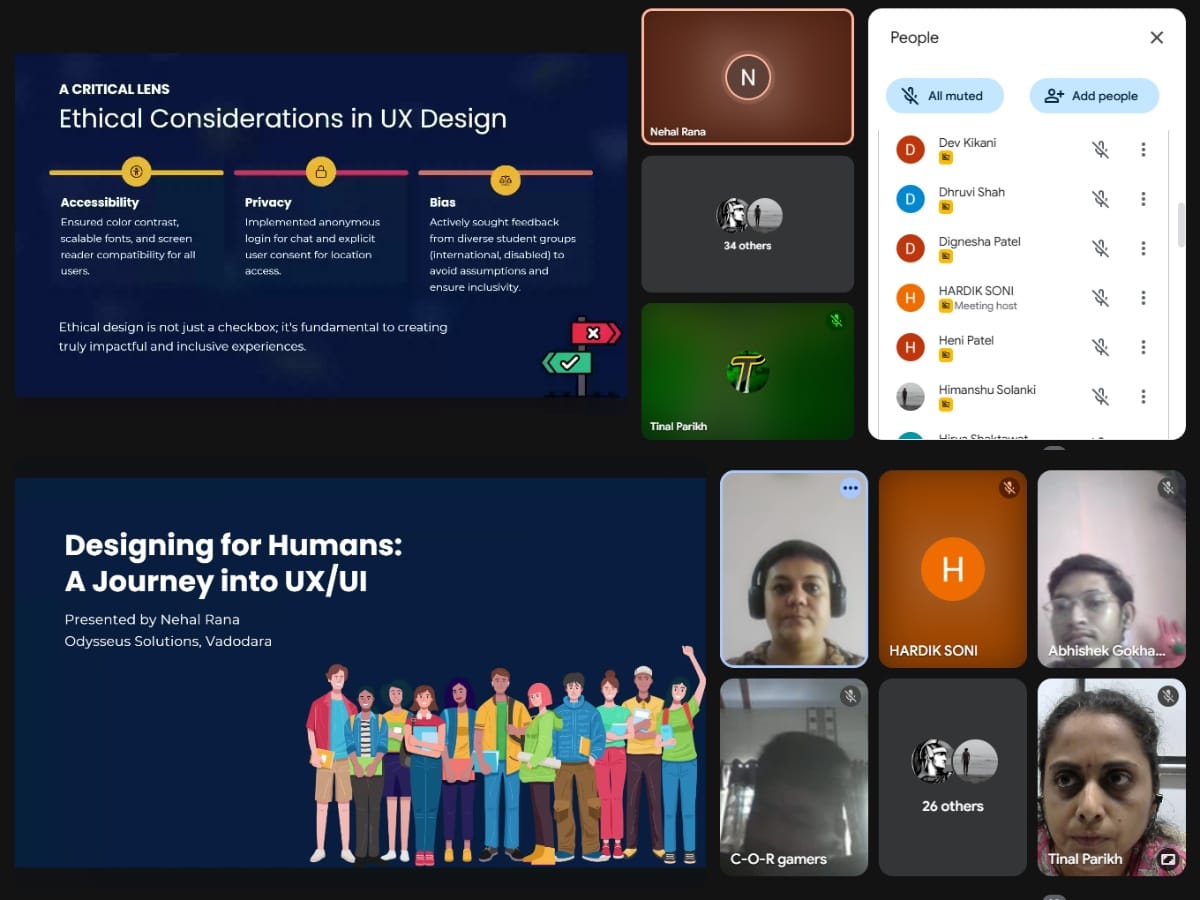 webinar on "Designing for Humans: A Journey into UX/UI" for MCA Students