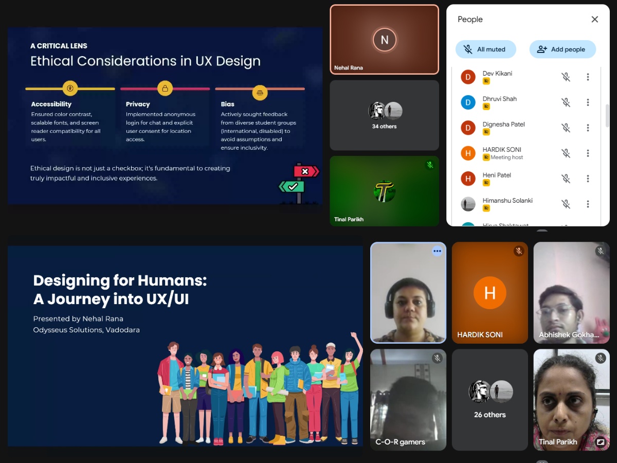webinar on "Designing for Humans: A Journey into UX/UI" for MCA Students