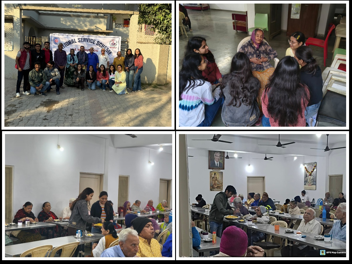 Old Age Home  Visit by BBA NSS Students