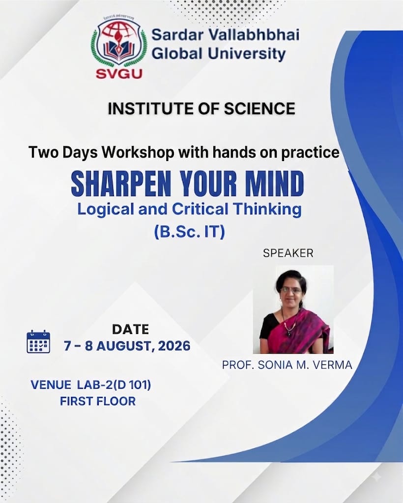 Workshop on “Sharpen Your Mind” Organized for B.Sc. IT Students